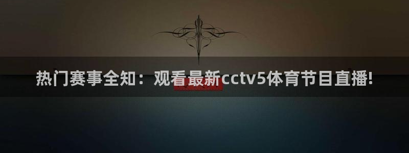 nba火凤直播：热门赛事全知：观看最新cctv5体育节目直播!
